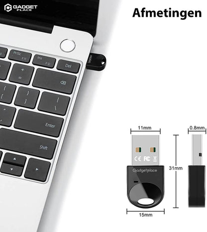 Bluetooth 5.1 Adapter voor PC: Dongle voor Windows 11/10/8.1/8/7/XP